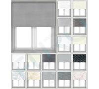 Euroblinds - Made To Measure Roller Blinds BLACKOUT Polyester & Wipeable PVC Materials Available - Custom Made Window Shades - Child Safe Metal Tube with Fittings - Any Width Size Upto 200cm/79"