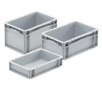 Eurobox 30x20x7cm Gray 2.9L Stackable Storage Bin Food Safe