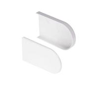 Eurocell Bullnose Window Sill Cover Board Round Short End Cap(Pair)