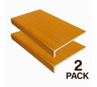 Eurocell Golden Oak Upvc Window Sill Capping Trim 9mm X 2M 200mm Depth 2 Pack Durable Woodgrain Finish