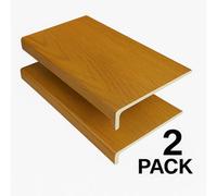 Eurocell Irish Oak Upvc Window Sill Capping Cover 9mm X 2M 250mm Depth 2 Pack Board Kit
