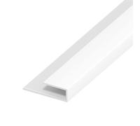 Eurocell UPVC J Trim Board Clip - 25mm x 9mm x 5mtr - 64 Standard White