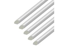 Eurocell White Upvc Plastic Quadrant Moulding Trim - Window Tile Beading (W) 17.5mm (L) 1.25M Length X 5 Length Pack