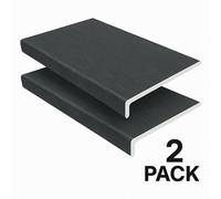 Eurocell Windows4You Anthracite Grey Upvc Capping Board With End Caps (L)2M X (W)225mm X 9mm Window Sill Cover, Pack Of 2