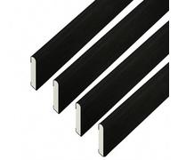 Eurocell Windows4You Black Ash Woodgrain Upvc Architrave Trim - Pencil Round Flat - (L) 5M X (W) 30mm (Pack Of 4)