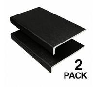 Eurocell Windows4You Black Ash Woodgrain Upvc Capping Board With End Caps - Fascia & Roofline Cover - (L) 1.75M X (W) 150mm (Pack Of 2)