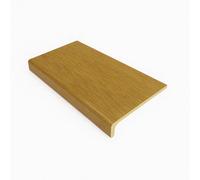 Eurocell Windows4You Irish Oak Woodgrain Upvc Capping Board With End Caps - Fascia & Roofline Cover - (L) 1.5M X (W) 300mm