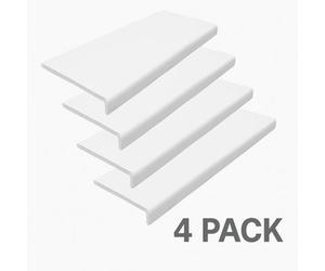 Eurocell Windows4You Window Sill Cover, Plastic Upvc Cill Capping Board With 4 Pairs Of End Caps - White (L)2M (W)175mm (T)9mm, Pack Of 4