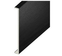 Eurocell Woodgrain Double Capping Board 5mtr x 350mm - Black Ash