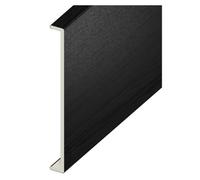 Eurocell Woodgrain Double Capping Board 5mtr x 450mm - Black Ash