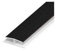 Eurocell Woodgrain Panel Joint 5mtr x 40mm - Black Ash