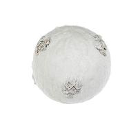 EUROCINSA Ref. 27122 Ball Pendant Bright White Raffia with Pineapple Inlay 20 cm Pack of 3, 20 cm