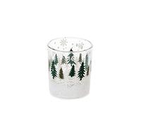 EUROCINSA Ref. 29042 Set of 12 Glass Glasses with Christmas Motifs 7Ø x 8cm 1 Set, White, One Size