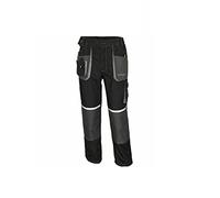 EuroClassic Men’s Work Trousers (Without Kneepads) - Durable Multi-Pocket Cargo Pants with Reflective Strips, Triple-Stitched Reinforcement, Adjustable Waist & Kneepad Pockets - Graphite Grey
