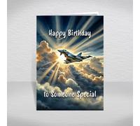 Eurofighter Typhoon Birthday Card to Someone Special - Modern RAF Fighter Jet Military Card for Men, Boys - Aeroplane Airplane Aviation Theme: to Someone Special Birthday Card (Size A5)