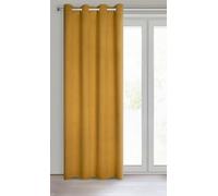 Eurofirany CARLO Extra Long Blackout Curtain with Eyelets - 1 Unit, Heavy 340g/m², Thermal Insulating Curtain, Opaque, Room Darkening, Bedroom, Living Room, W53'' x L98'', Honey