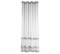 Eurofirany curtain glitter smooth, transparent, 8 eyelets, transparent, elegant, glamour, bedroom, living room, lounge, silver, 140 x 250 cm