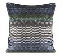 Eurofirany cushion covers cushion covers sofa cushion covers decorative cushion covers double pack of 2 pillowcases decorative cushion seat cushions navy blue + green, 45 x 45 cm, 2