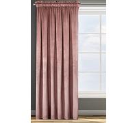 Eurofirany Design91 ROSA Soft Plain Opaque Velvet Curtain with Tape For Rail - 1 Unit, Fluffy Panel Drape Classic Glamour Elegant Living Room, Bedroom, W53 x L118, Dark Pink