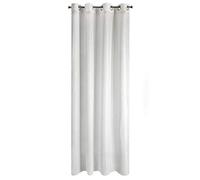 Eurofirany Elicia Curtain Smooth Glitter Shimmering Glitter Transparent 8 Eyelets Curtains Transparent Elegant Glamour Bedroom Living Room Lounge Polyester White 140 x 250 cm