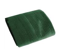 Eurofirany Exclusive Glamour Quilted Bedspread Throw (Sofia Dark Green, 220 x 240 cm) Fabric