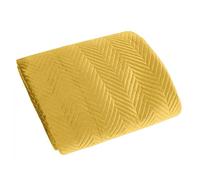 Eurofirany Exclusive Glamour Quilted Bedspread Throw (Sofia Yellow, 220 x 240 cm) Fabric