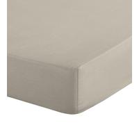 Eurofirany - Fitted Sheet 100 x 200 cm - Basic Cotton Flat Sheet with Elastic Band, Durable - for Thick Mattresses 30 cm Deep Pocket - Many Colours, Beige