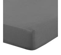 Eurofirany - Fitted Sheet 140 x 200 cm - Basic Cotton Flat Sheet with Elastic Band, Durable - for Thick Mattresses 30 cm Deep Pocket - Many Colours, Steel