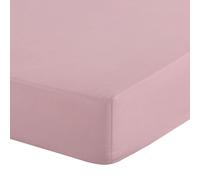 Eurofirany - Fitted Sheet 140 x 200 cm - Basic Cotton Flat Sheet with Elastic Band, Durable - for Thick Mattresses 30 cm Deep Pocket - Many Colours, Powder
