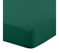 Eurofirany - Fitted Sheet 180 x 200 cm - Basic Cotton Flat Sheet with Elastic Band, Durable - for Thick Mattresses 30 cm Deep Pocket - Many Colours, Green
