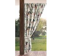 Eurofirany GARDEN Outdoor Curtain with Rod Pocket - 1 pc. Sun Protection, Privacy Screen, Windproof, Waterproof Curtain for Patio, Gazebo, Pergola, Porch, W61 x L79, Grey Print