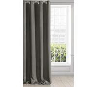 Eurofirany LOGAN Extra Long Blackout Curtain - 1 Unit. Eyelets, Light blocking, Room Darkening Bedroom Living Room, W55 x L106, Graphite Grey
