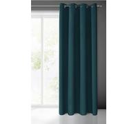 Eurofirany LOGAN Extra Long Blackout Curtain - 1 Unit. Eyelets, Light blocking, Room Darkening Bedroom Living Room, W55 x L106, Petrol
