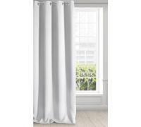 Eurofirany LOGAN Extra Long Blackout Curtain - 1 Unit. Eyelets, Light blocking, Room Darkening, Bedroom, Living Room, W55 x L106, White