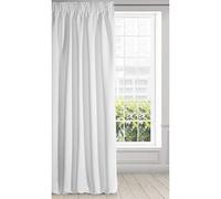 Eurofirany Logan, matte blackout curtain, satin, with pleated band, 1 piece, elegant, smooth, simple, for living room and bedroom, white 135 x 270 cm