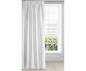 Eurofirany Logan, matte blackout curtain, satin, with pleated band, 1 piece, elegant, smooth, simple, for living room and bedroom, white 135 x 270 cm