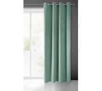 Eurofirany PIERRE Soft Plain Opaque Velvet Curtain with Eyelets - 1 Unit, Fluffy Panel Drape Classic Glamour Elegant Living Room, Bedroom, 215 g/m2, W55 x L98, Turquoise