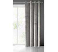 Eurofirany PIERRE Soft Plain Opaque Velvet Curtain with Eyelets - 1 Unit, Fluffy Panel Drape Classic Glamour Elegant Living Room, Bedroom, 215 g/m2, W55 x L98, Silver Grey