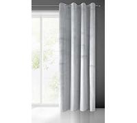 Eurofirany PIERRE Soft Plain Opaque Velvet Curtain with Eyelets - 1 Unit, Fluffy Panel Drape Classic Glamour Elegant Living Room, Bedroom, 215 g/m2, W55 x L98, Light Grey