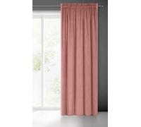 Eurofirany PIERRE Soft Plain Opaque Velvet Curtain with Rufflette Tape For Rail - 1 Unit, Fluffy Panel Drape Classic Glamour Elegant Living Room, Bedroom, 215 g/m2, W55 x L118, Dark Pink