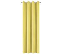 Eurofirany Smooth Blackout Blackout 8 Eyelets Soft Curtains Modern Simple Bedroom Children's Room Living Room Polyester Mustard 135 x 250 cm