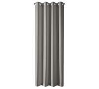 Eurofirany Smooth Blackout Blackout 8 Eyelets Soft Curtains Modern Simple Bedroom Children's Room Living Room Polyester Graphite 135 x 250 cm