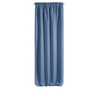 Eurofirany Smooth Blackout Blackout Ruffle Tape Soft Curtains Modern Simple Bedroom Children's Room Living Room Polyester Navy Blue 135 x 270 cm