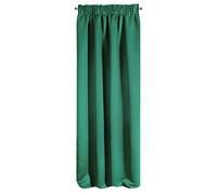 Eurofirany Smooth Blackout Blackout Ruffle Tape Soft Curtains Modern Simple Bedroom Children's Room Living Room Polyester Dark Green 135 x 270 cm