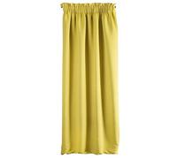 Eurofirany Smooth Blackout Ruffle Tape Soft Curtains Modern Simple Bedroom Children's Living Room, Fabric, Mustard, H270 x B135 cm (1er Pack)