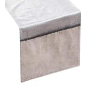 Eurofirany tablecloth table runner table decoration table runner table cloth beads decoration 1 piece, steel grey, 33 x 140 cm