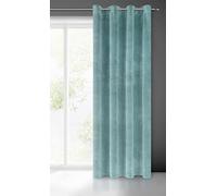 Eurofirany VILLA Soft Plain Opaque Velvet Curtain with Eyelets - 1 Unit, Fluffy Panel Drape Classic Glamour Elegant Living Room, Bedroom, 290 g/m2, W55 x L98, Sea Green