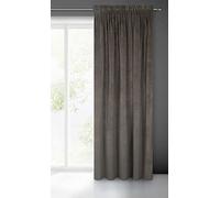 Eurofirany VILLA Soft Plain Opaque Velvet Curtain with Rufflette Tape For Rail - 1 Unit, Fluffy Panel Drape Classic Glamour Elegant Living Room, Bedroom, 290 g/m2, W55 x L106, Graphite Grey