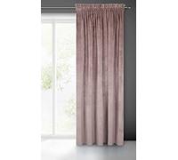 Eurofirany VILLA Soft Plain Opaque Velvet Curtain with Rufflette Tape For Rail - 1 Unit, Fluffy Panel Drape Classic Glamour Elegant Living Room, Bedroom, 290 g/m2, W55 x L106, Altrosa