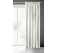 Eurofirany VILLA Soft Plain Opaque Velvet Curtain with Rufflette Tape For Rail - 1 Unit, Fluffy Panel Drape Classic Glamour Elegant Living Room, Bedroom, 290 g/m2, W55 x L106, Cream